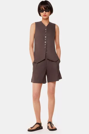Whistles Mila Linen Blend Formal Shorts