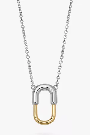 ASTLEY CLARKE Aurora U-Hoop 18ct Yellow Gold & Sterling Silver Pendant Necklace