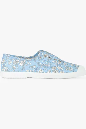 FrenchTrotters Hampton Plum Betsy Print Canvas Plimsolls