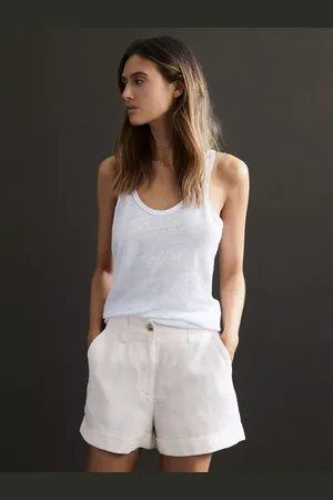 Reiss Demi Garment Dyed Linen Shorts