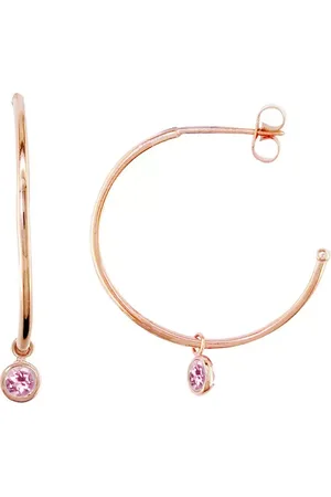 London Road 9ct Rose Gold Large Pimlico Dew Drop Hoop Earrings