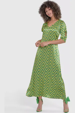 Closet A-Line Geometric Print Midi Dress