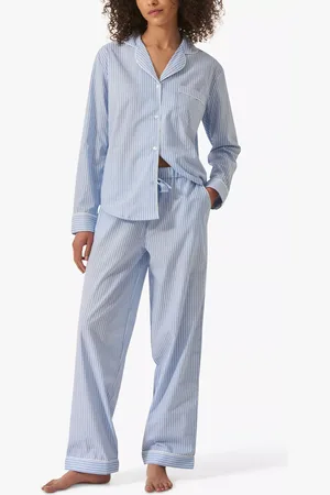MYZAIA CALÇADOS Striped Organic Cotton Long Sleeve Pyjama Trouser Set