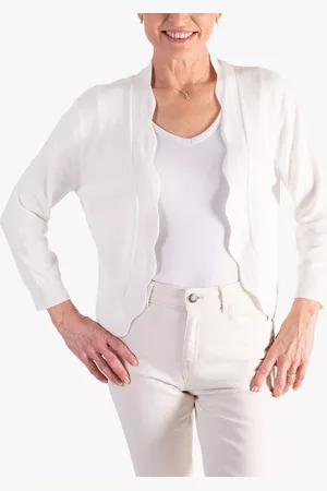 Chesca Scalloped Edge Cardigan