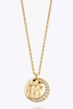 ASTLEY CLARKE White Sapphire Hammered Pendant Necklace