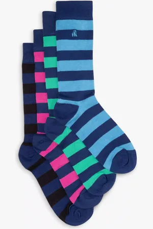 Swole Panda Stripe Bamboo Socks, Pack of 4