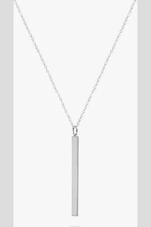 IBB Personalised Long Vertical Bar Pendant Necklace