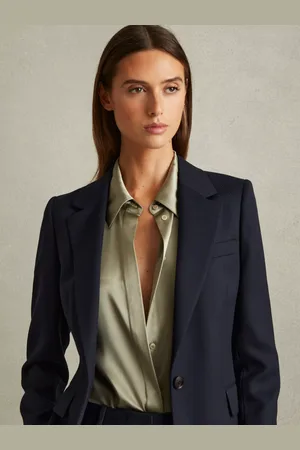 Reiss Petite Hallie Wool Blend Single Breasted Blazer