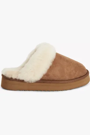 John Lewis Sheepskin Platform Mule Slippers