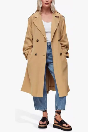 Whistles Petite Riley Double Breasted Trench Coat