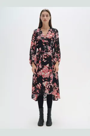 INWEAR Basira Wrap Abstract Midi Dress