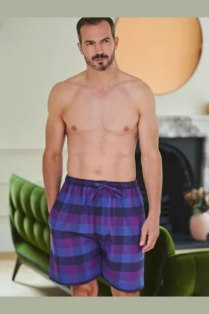 British Boxers Check Brushed Cotton Pyjama Shorts