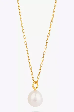 Dinny Hall Thalassa Keshi Baroque Pearl Pendant Necklace