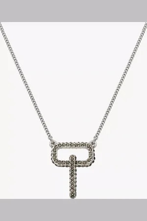 AllSaints Crystal Interlinked Pendant Necklace