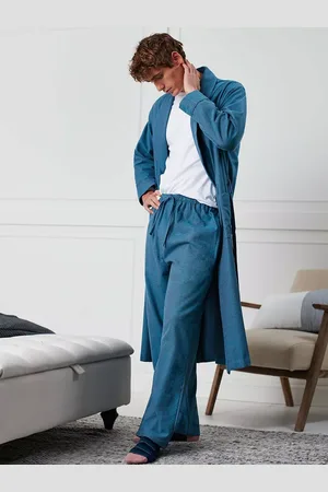 British Boxers Herringbone Brushed Cotton Dressing Gown