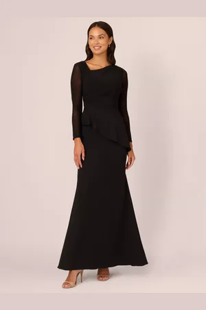 Adrianna Papell Knit Crepe Mesh Dress