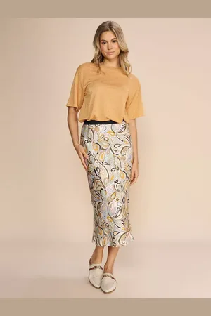 Mos Mosh Bias Paisley Midi Satin Skirt