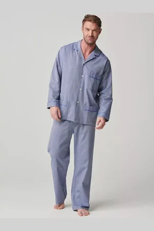British Boxers Herringbone Cotton Twill Pyjama Set