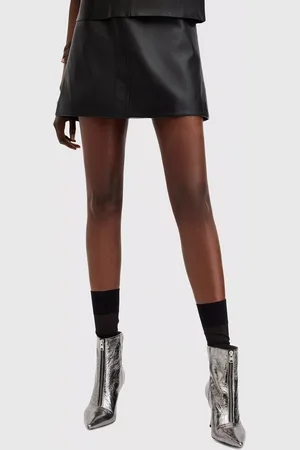 AllSaints Renai Leather Mini Skirt