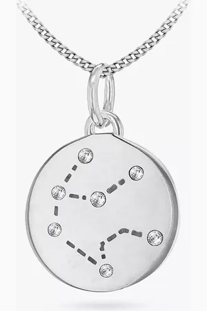 IBB Personalised Aquarius Star Sign Disc Pendant Necklace