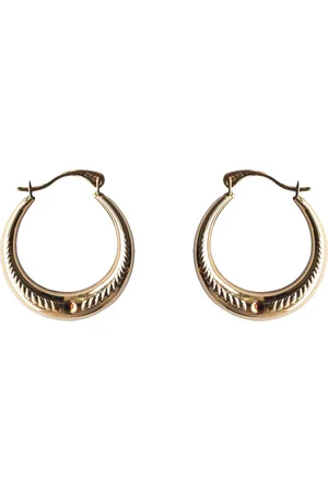 L & T Heirlooms Pre-Loved 9ct Yellow Gold Creole Hoop Earrings