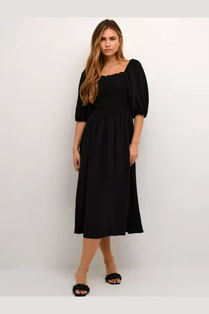 Kaffe Beth Midi Dress, Black