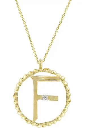 London Road 9ct Gold Diamond Initial Pendant Necklace