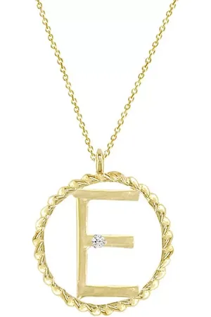 London Road 9ct Gold Diamond Initial Pendant Necklace
