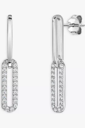 JOOLS by Jenny Brown Half Pave Link Drop Earrings