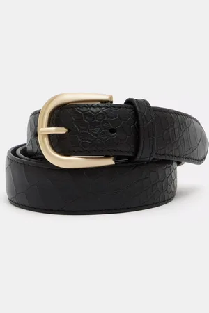 Hush Puppies Callie Croc Emboss Leather Belt