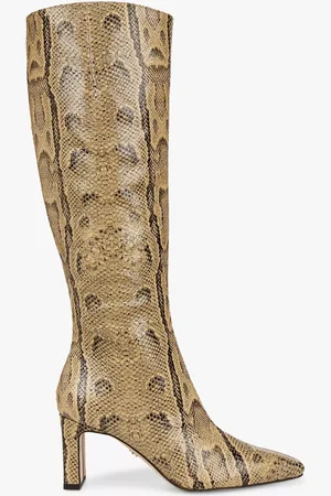 Sam Edelman Sylvia 2 Wide Calf Snake Effect Leather Knee High Boots