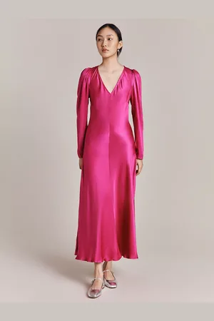 Ghost Etta Midi Satin Dress