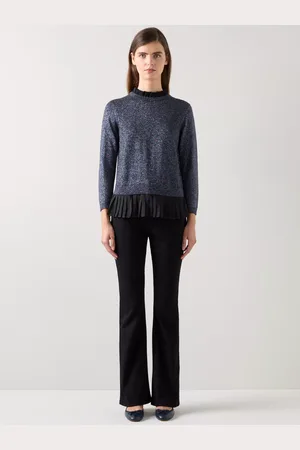 L.K. Bennett Mary Pleated Detail Knit Jumper