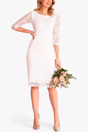 Alie Street Macie Floral Lace Shift Wedding Dress