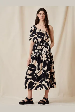 Great Plains Kalahari One Sleeve Midi Dress