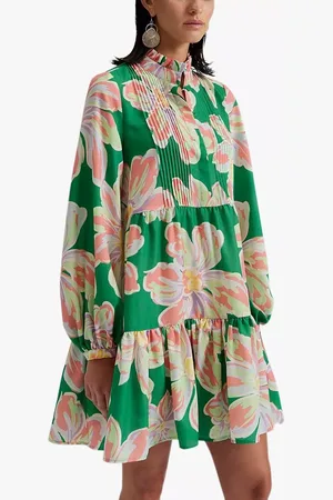 By Malina Gloria Floral Print Oversized Tiered Mini Dress