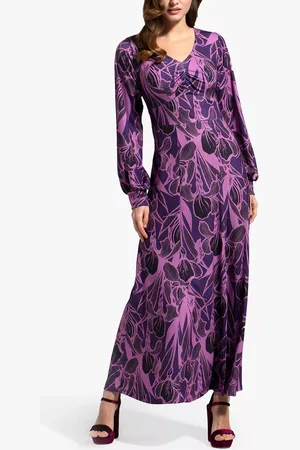 HotSquash Damson Floral Print Maxi Dress