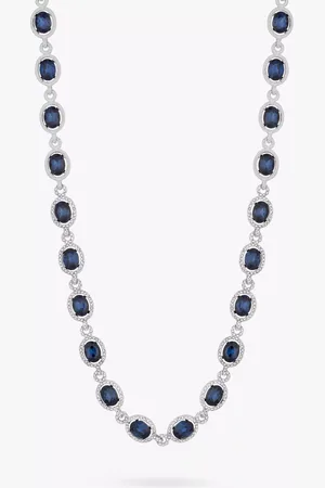 Jon Richard Plated Halo Necklace, Blue