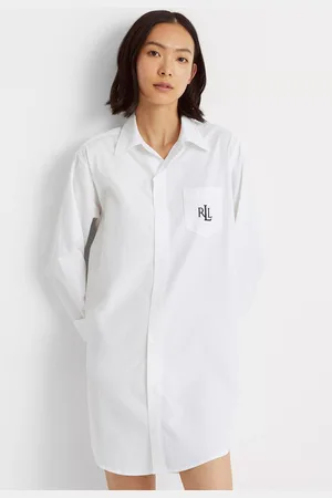 Ralph Lauren Lauren Stripe Cotton Poplin Nightshirt