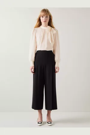 L.K. Bennett Marcy Woven Tie Neck Top