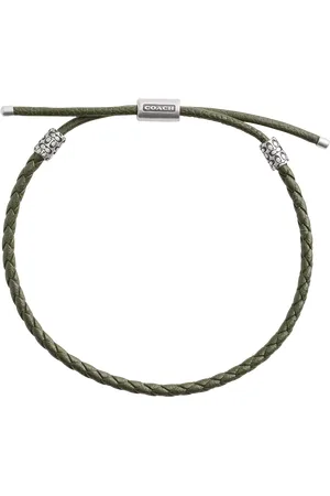 Coach Leather Braided Bracelet, Brown