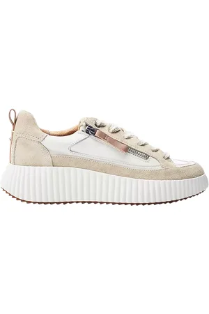 Moda In Pelle Bouville Leather Chunky Zip Detail Trainers