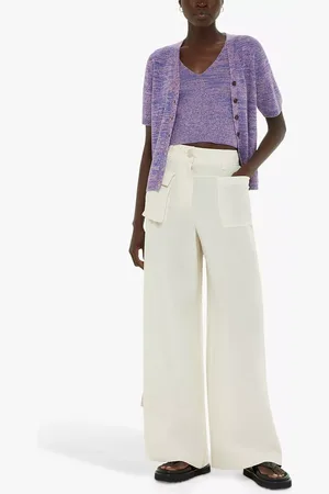 Whistles Short Sleeve Twist Cardigan