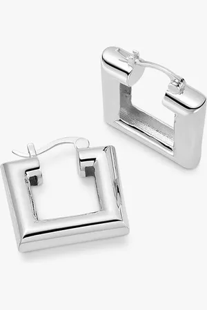 Daisy London Daisy x Polly Sayer Mini Chubby Square Hoop Earrings