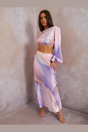 Chi Chi London Ombe Maxi Slip Skirt