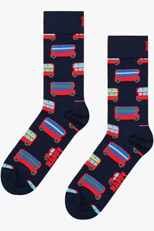 Happy Socks London Bus Socks, Pack of 1