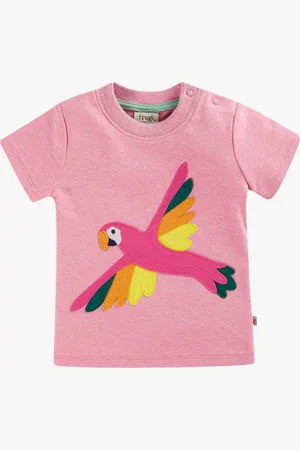 Frugi Baby Little Creature Organic Cotton Macaw Applique T-Shirt