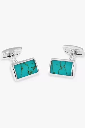 Hoxton Turquoise Rectangle Cufflinks