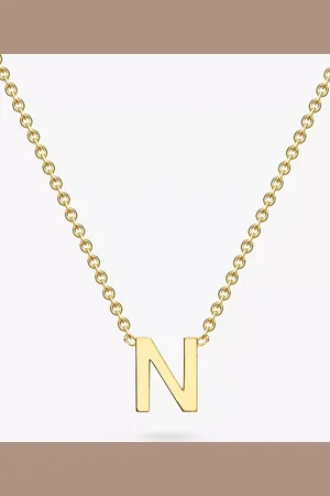 IBB 9ct Yellow Gold Initial Necklace