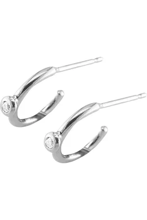 London Road 9ct Gold Diamond Hoop Earrings